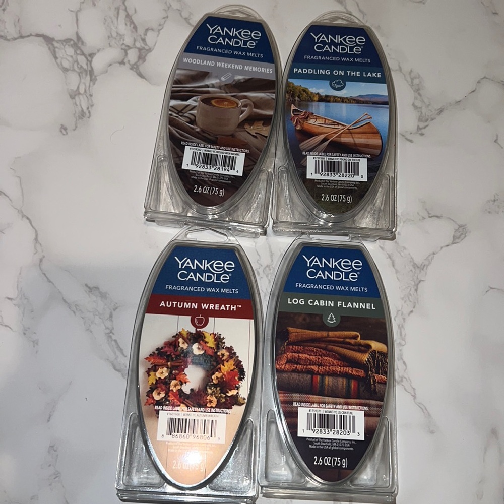 NWT 4- Yankee Candle Fragranced 6pcs Wax Melts Variety Bundle